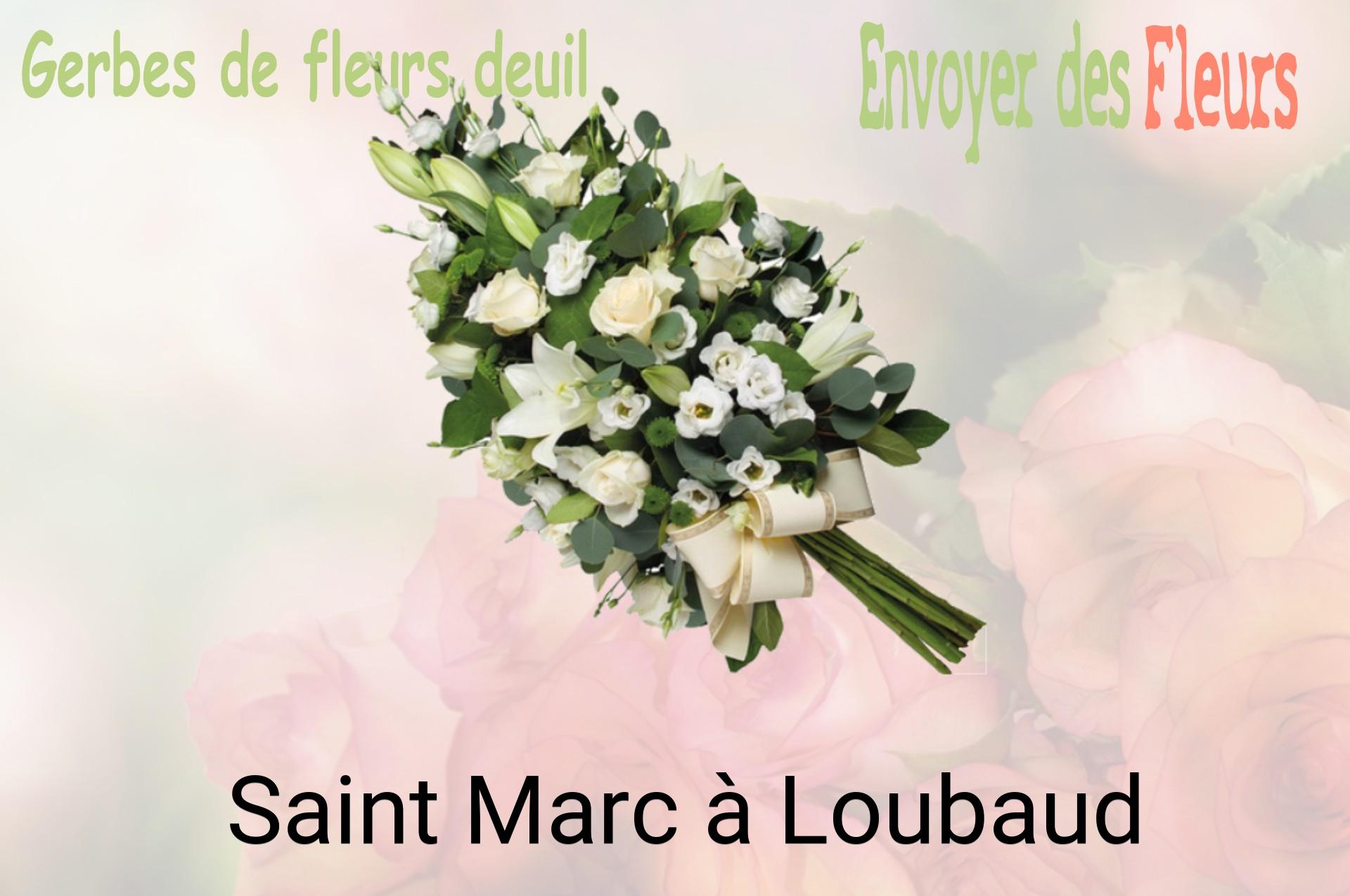 Gerbe de fleurs de deuil livrée à Saint-Marc-à-Loubaud